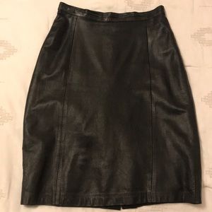 Express, vintage, genuine leather, pencil skirt